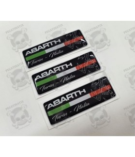 Abarth gel Badges decals 55mm x3 (Compatible Product)