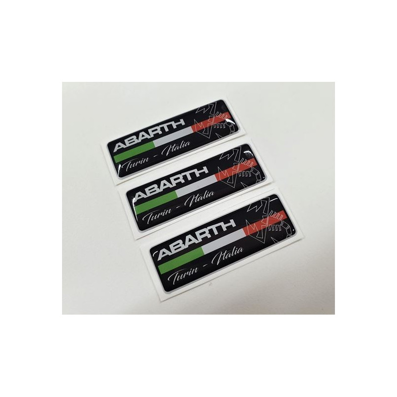 Abarth gel Badges Autocollant 55mm x3