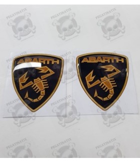 Abarth gel Badges decals 60mm x2 (Compatible Product)