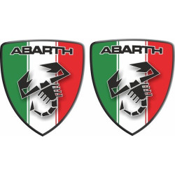 Abarth gel Badges adhesivos 60mm x2