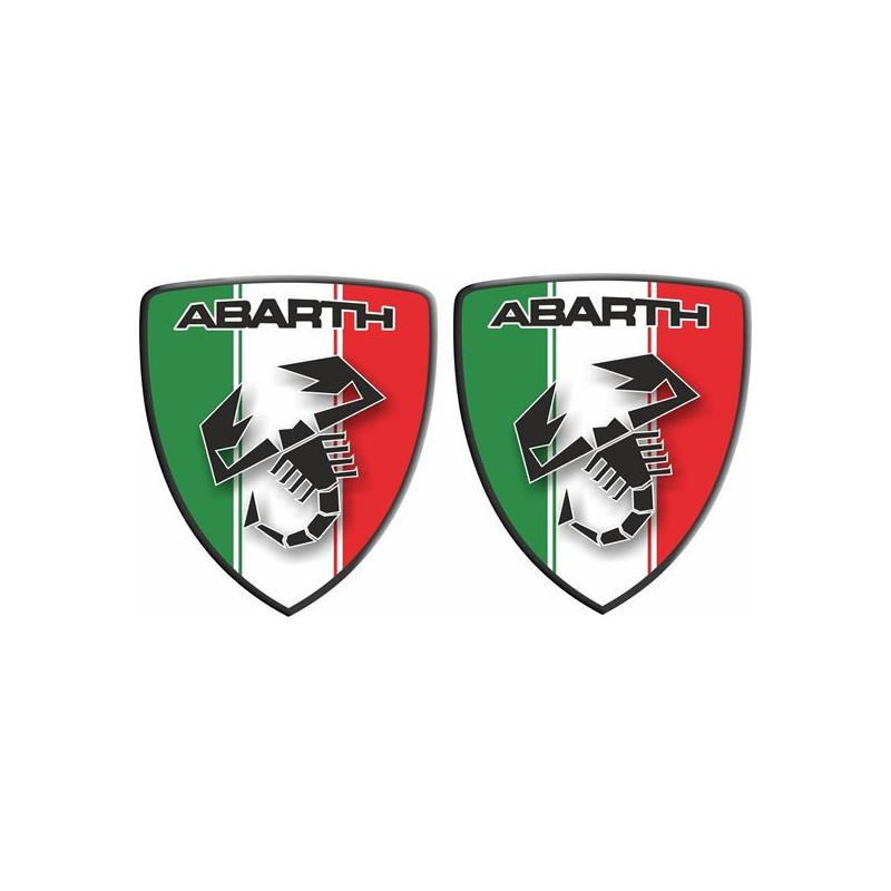 Abarth gel Badges Autocollant 60mm x2