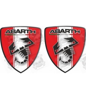 Abarth gel Badges Stickers decals 60mm x2