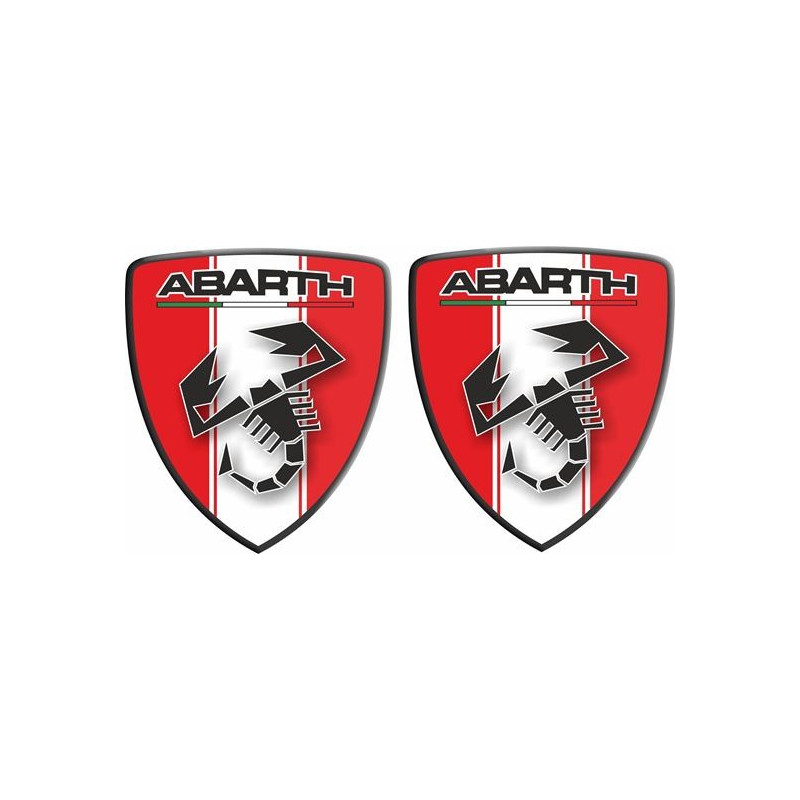 Abarth gel Badges adesivos 60mm x2