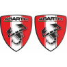Abarth gel Badges Adesivi 60mm x2