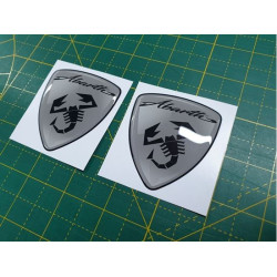 Abarth gel Badges Aufkleber 60mm x2