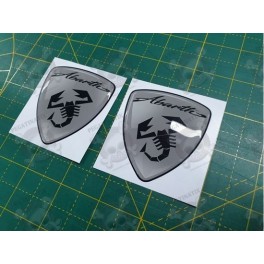 Abarth gel Badges Autocollant 60mm x2