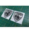 Abarth gel Badges adhesivos 60mm x2