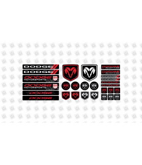 DODGE GEL Stickers decals x28 (Compatible Product)