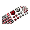DODGE GEL Aufkleber x28