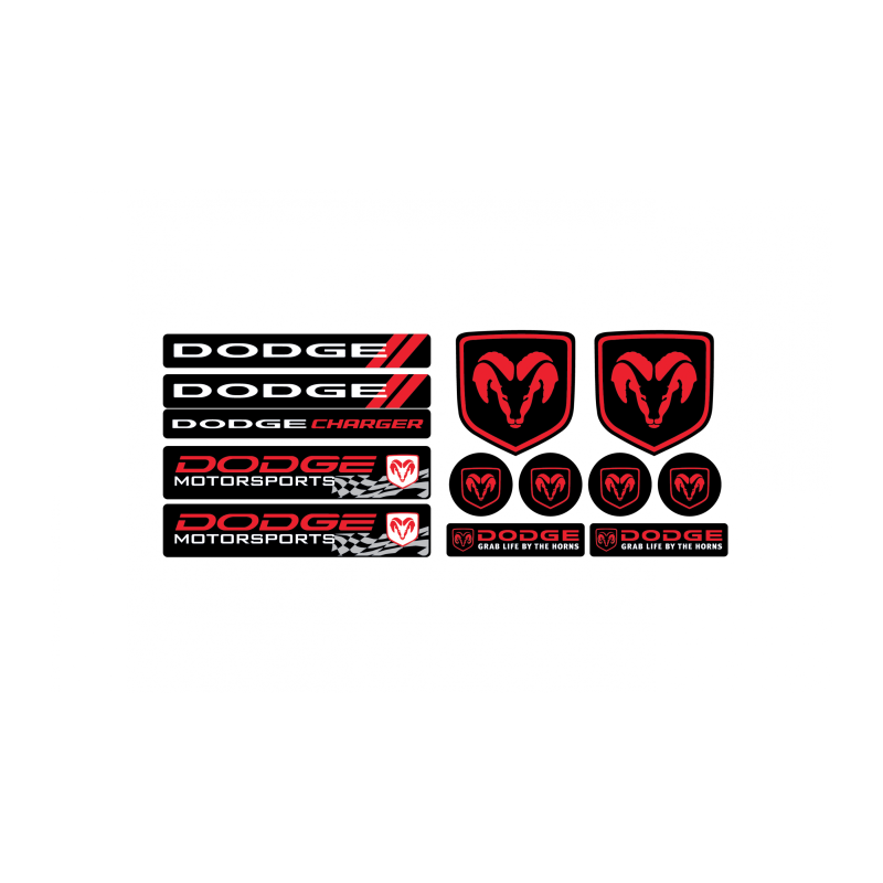 DODGE GEL Autocollant x13