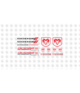 DODGE GEL Stickers decals x13 (Compatible Product)