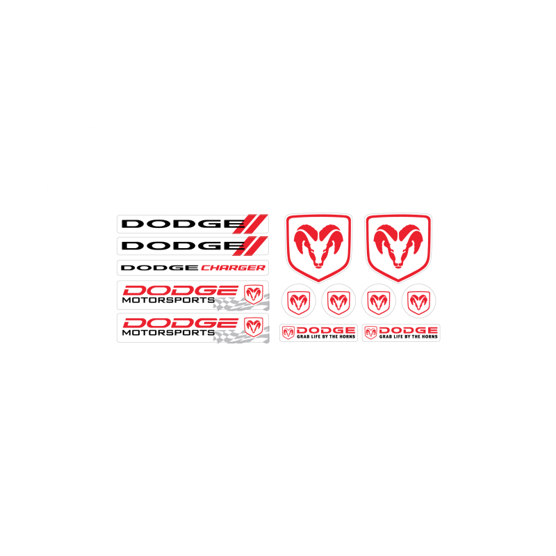 DODGE GEL Aufkleber x13