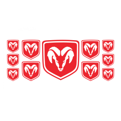 DODGE GEL Aufkleber x11