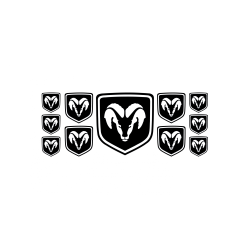 DODGE GEL Adesivi x11
