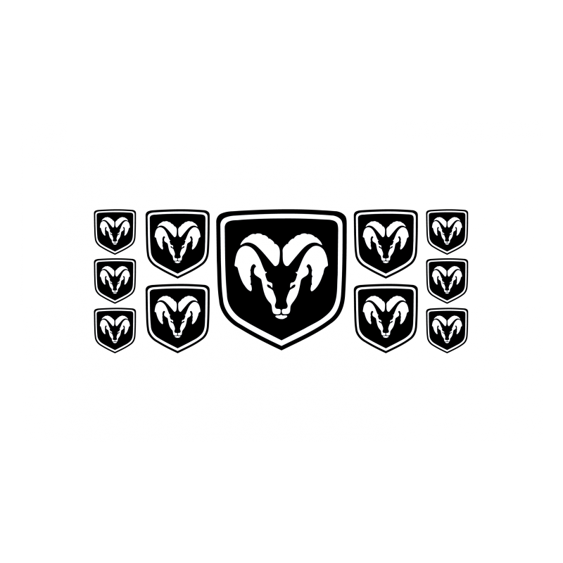 DODGE GEL Stickers decals x11