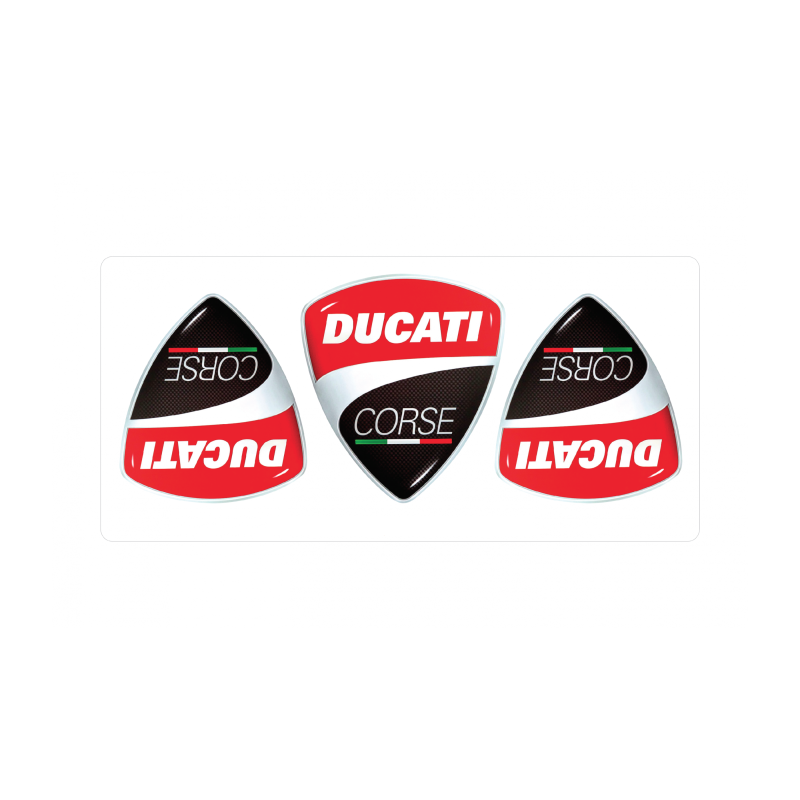 DUCATI GEL Autocollant x3