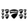 DUCATI corse GEL Aufkleber x11