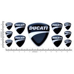 DUCATI corse GEL Aufkleber x11