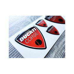 DUCATI corse GEL Stickers decals x4