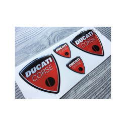 DUCATI corse GEL Stickers decals x4