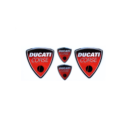 DUCATI corse GEL Stickers decals x4