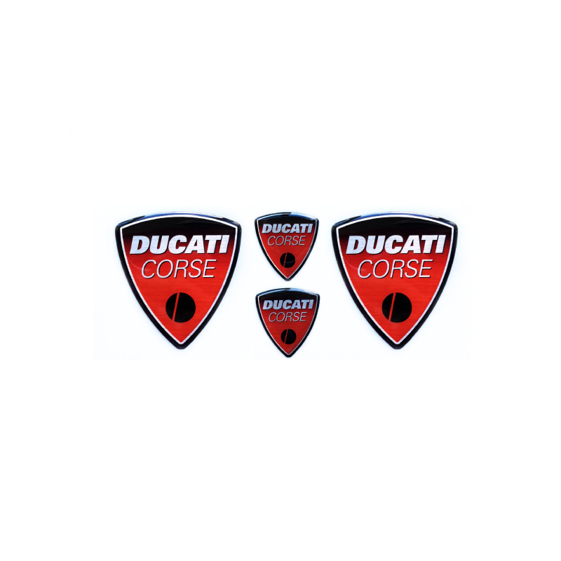 DUCATI corse GEL Stickers decals x4