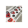 DUCATI corse GEL Stickers decals x14