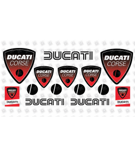 DUCATI corse GEL Stickers decals x14 (Compatible Product)