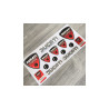 DUCATI corse GEL Aufkleber x14