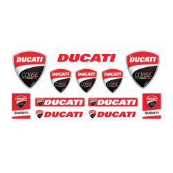 DUCATI corse GEL Stickers decals x12