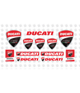 DUCATI corse GEL Stickers decals x12
