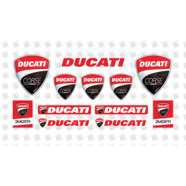 DUCATI corse GEL Stickers decals x12