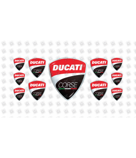DUCATI GEL Stickers decals x11 (Compatible Product)