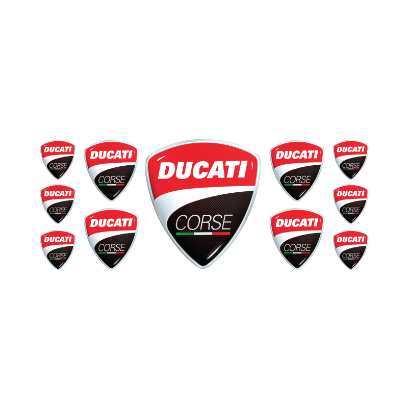 DUCATI GEL Aufkleber x11