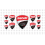 DUCATI GEL Stickers decals x11 (Compatible Product)