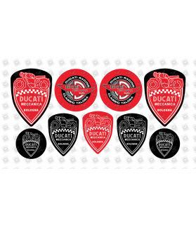 DUCATI GEL Stickers decals x9 (Compatible Product)