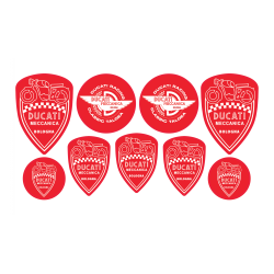 DUCATI GEL Autocollant x9