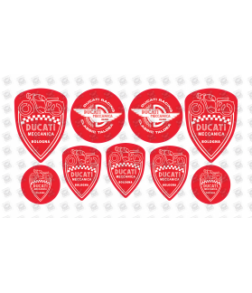 DUCATI GEL Stickers decals x9 (Compatible Product)