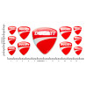 DUCATI GEL Autocollant x11