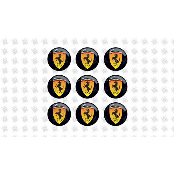 FERRARI GEL Stickers decals x9 (Compatible Product)