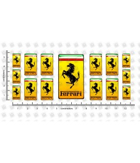 Ferrari gel Badges Stickers decals x15 (Compatible Product)