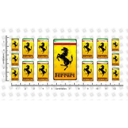 Ferrari gel Badges Stickers decals x15