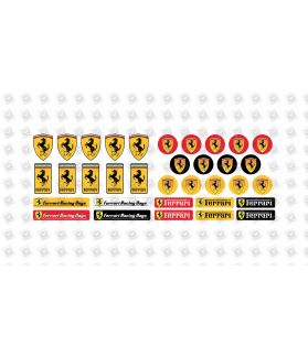 Ferrari gel Badges Stickers decals x34 (Prodotto compatibile)