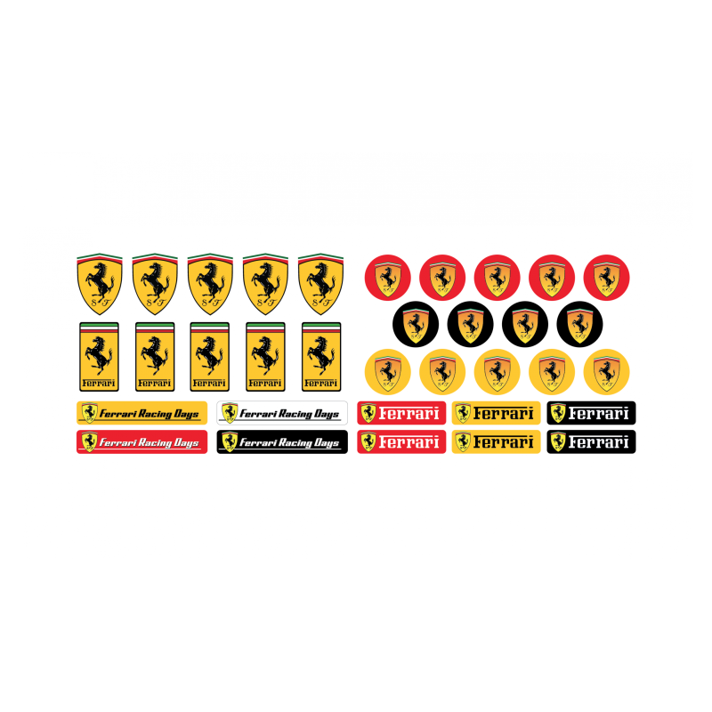 Ferrari gel Badges Stickers decals x34