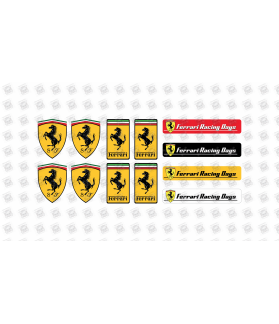 Ferrari gel Badges Stickers decals x12