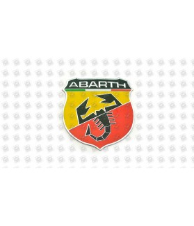 Abarth Aluminium emblem with adhesive