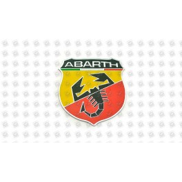 Abarth Aluminium emblem with adhesive