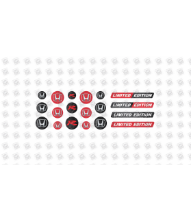 Honda domed emblems gel STICKERS x19 (Compatible Product)