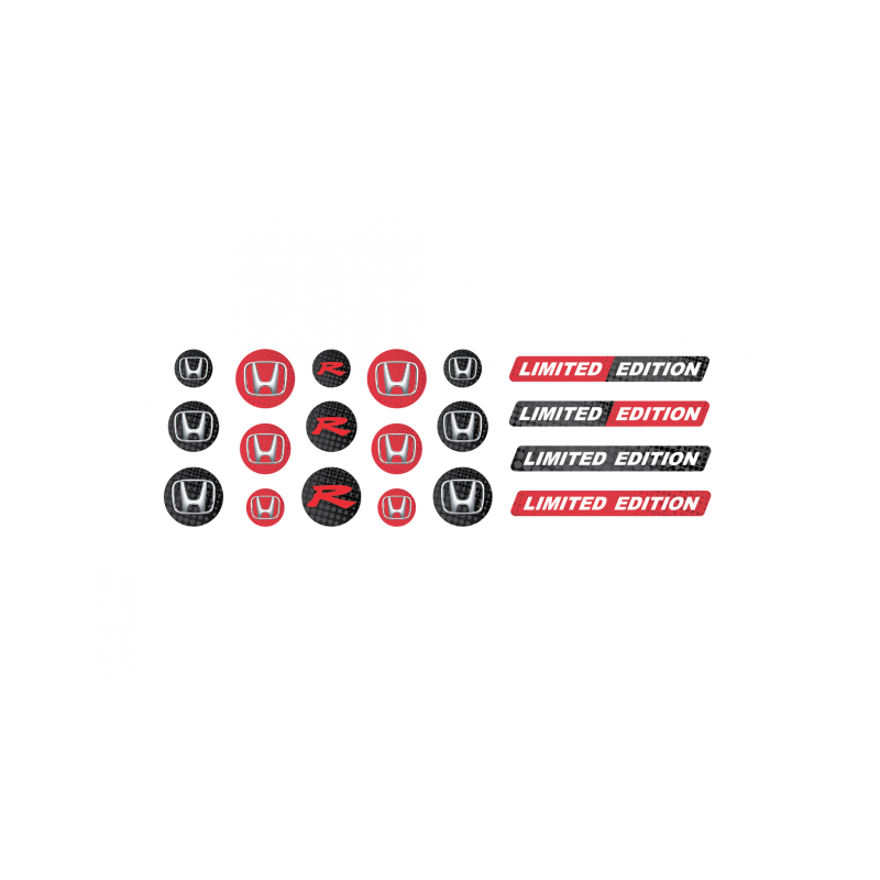 Honda domed emblems gel ADESIVOS x19