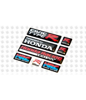 Honda domed emblems gel STICKERS x8 (Compatible Product)